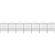 Zahradní plot s hroty ocel (1,75–2) × 11,9 m černý - Plot