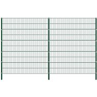 Plotový dílec se sloupky železo 3,4 × 2 m zelený - Plot