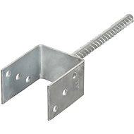 Fence anchors 2 pcs silver 8 x 6 x 30 cm galvanized steel - Fence Strut