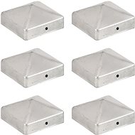 Covers for fence posts canopy 6 pcs galvanized metal 71x71 mm - Protective Cap