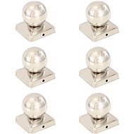 Fence post caps 6 pcs with ball Stainless steel 101x101 mm - Protective Cap