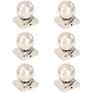 Fence post caps 6 pcs with ball Stainless steel 91 x 91 mm - Protective Cap
