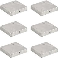 Covers for fence posts canopy 6 pcs galvanized metal 91x91 mm - Protective Cap