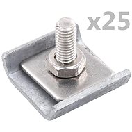 Clasp for mesh parts 25 sets silver - Fence Staples