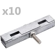 Garden netting clamp profile U 10 sets silver - Fence Staples