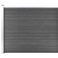 Plotový dílec WPC 175 × 146 cm černý - Plotové dílce