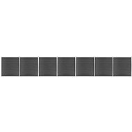 Set plotového dílce WPC 1218 × 186 cm černý - Plotové dílce