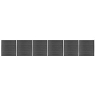 Set plotového dílce WPC 1045 × 186 cm černý - Plotové dílce