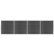 Set plotových dílců WPC 699 × 186 cm černý - Plotové dílce