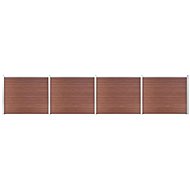 Set plotového dílce WPC 699 × 146 cm hnědý - Plotové dílce