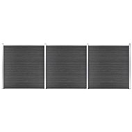 Set plotových dílců WPC 526 × 186 cm černý - Plotové dílce