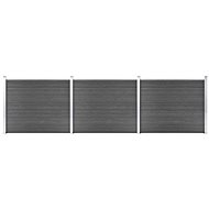 Set plotového dílce WPC 526 × 146 cm černý - Plotové dílce