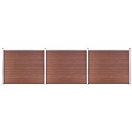 Set plotového dílce WPC 526 × 146 cm hnědý - Plotové dílce
