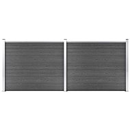 Set plotového dílce WPC 353 × 146 cm černý - Plotové dílce