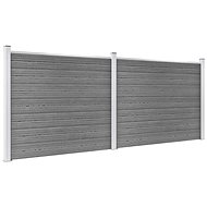 Set plotových dílců WPC 353 × 146 cm šedý - Plotové dílce