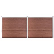 Set plotového dílce WPC 353 × 146 cm hnědý - Plotové dílce