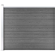 Plotový dílec WPC 175 × 146 cm šedý - Plotové dílce