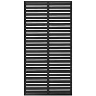 Lamelový plot WPC 85 × 170 cm černý - Plotové dílce