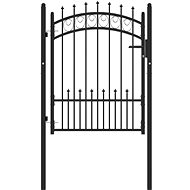 Plotová branka s hroty ocel 100 × 125 cm černá - Fence Gate