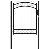 Plotová branka s hroty ocel 100 × 125 cm černá - Fence Gate