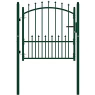 Plotová branka s hroty ocel 100 × 100 cm zelená - Fence Gate