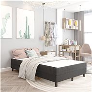 Bed boxspring dark gray textile 120x200 cm - Bed