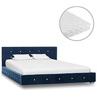 Bed with blue velvet mattress 120x200 cm - Bed