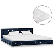 Bed with blue velvet mattress 180x200 cm - Bed