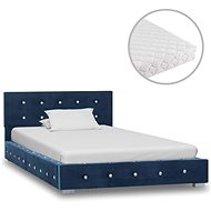 Bed with blue velvet mattress 90x200 cm - Bed