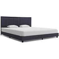 Bed frame dark gray textile 160x200 cm - Bed Frame