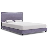 Bed frame light gray textile 120x200 cm - Bed Frame
