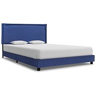 Bed frame blue textile 140x200 cm - Bed Frame