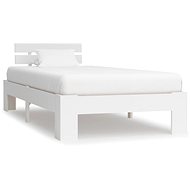 Bed frame white solid pine wood 90x200 cm - Bed