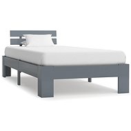 Bed frame gray solid pine wood 90x200 cm - Bed