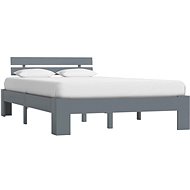 Bed frame gray solid pine 140x200 cm - Bed