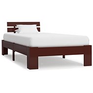 Bed frame dark brown solid pine 90x200 cm - Bed