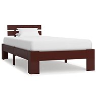 Bed frame dark brown solid pine 100x200 cm - Bed Frame