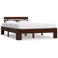 Bed frame dark brown solid pine 140x200 cm - Bed