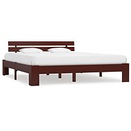 Bed frame dark brown solid pine 160x200 cm - Bed
