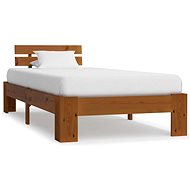 Bed frame honey brown solid pine 100x200 cm - Bed Frame
