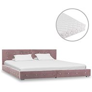 Bed with pink velvet mattress 180x200 cm - Bed