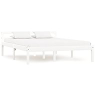Bed frame white solid pine 140x200 cm - Bed