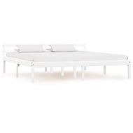 Bed frame white solid pine 160x200 cm - Bed