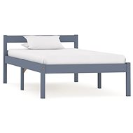 Bed frame gray solid pine wood 90x200 cm - Bed