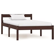 Bed frame dark brown solid pine 90x200 cm - Bed