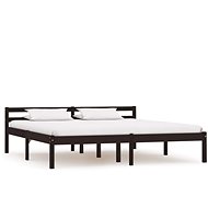 Bed frame dark brown solid pine 180x200 cm - Bed