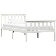 Bed frame white solid pine wood 100x200 cm - Bed Frame