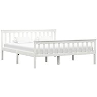 Rám postele biely masívne borovicové drevo 160 × 200 cm - Rám postele