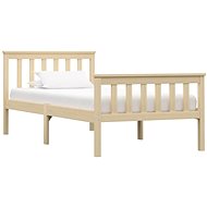 Bed frame light wood solid pine 100x200 cm - Bed Frame