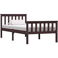 Bed frame dark brown solid pine 90x200 cm - Bed Frame